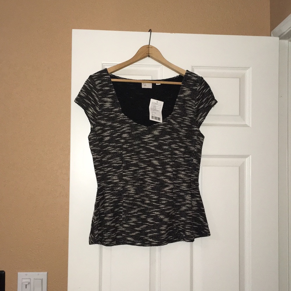 Peplum Knit Anthropologie Blouse